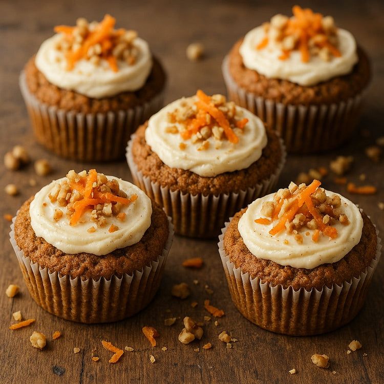 Spiced Carrot Cake Protein Muffins